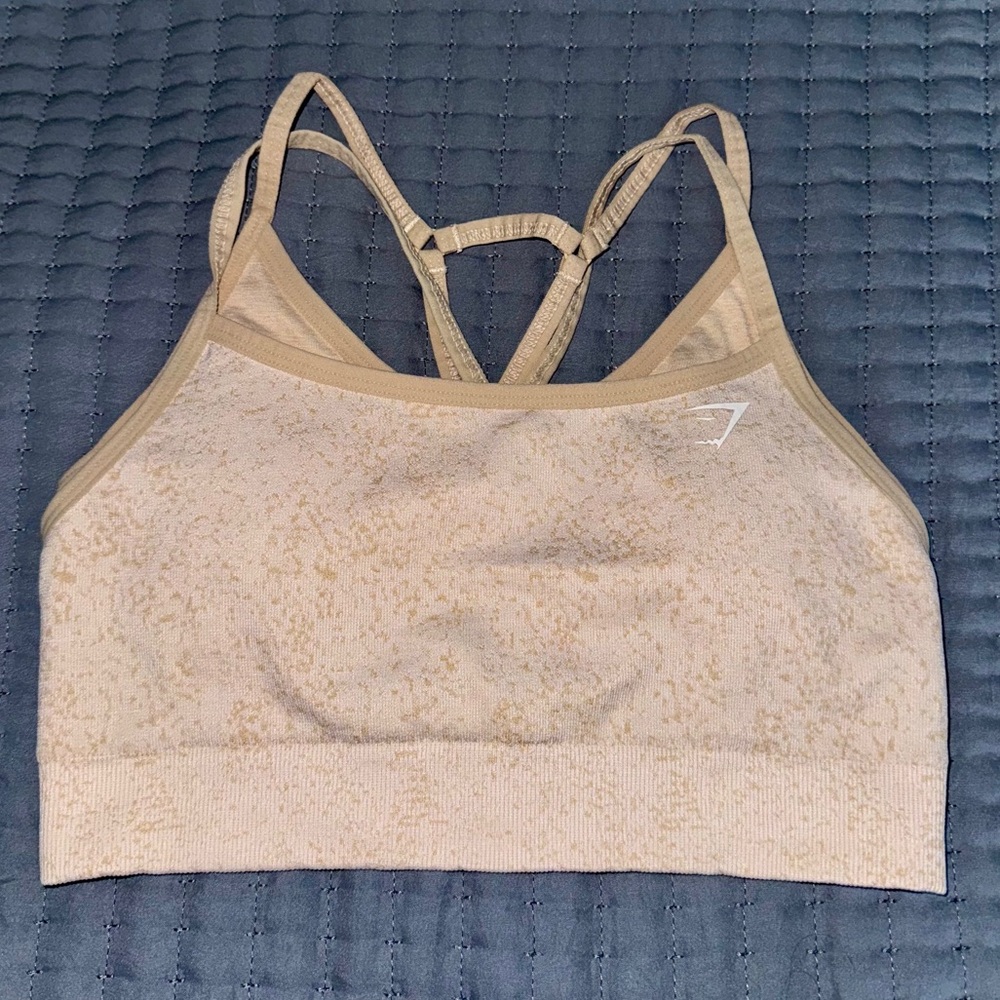 Gymshark Adapt Fleck Seamless Sports Bra - Coconut White